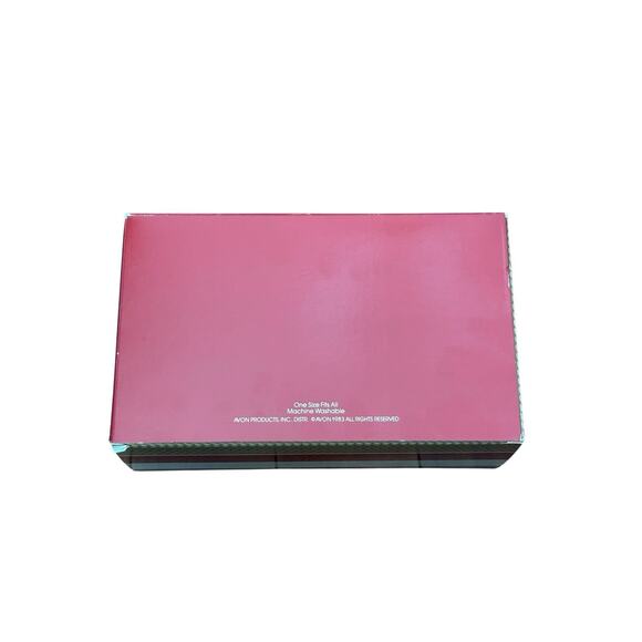 VTG Avon Off White Winter Knit Hat Colorful Coordinates 1983 Snow Holiday Skiing - Picture 3 of 4